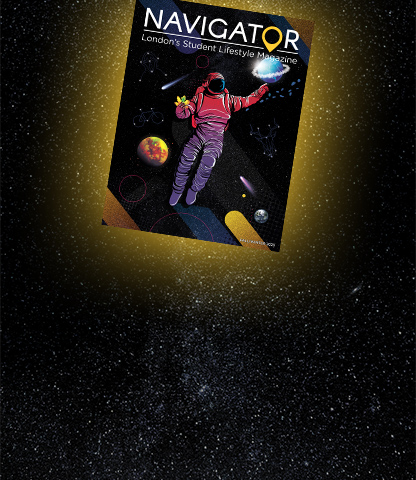 The cover of an issue of Navigator magazine. It features an illustration of an astronaut.